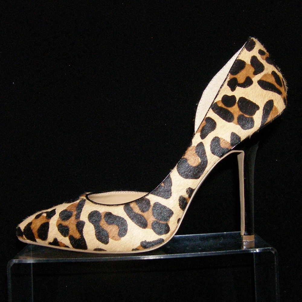 BCBG Paris Jaze pointed leopard pony hair heel 9B - Picture 3 of 8