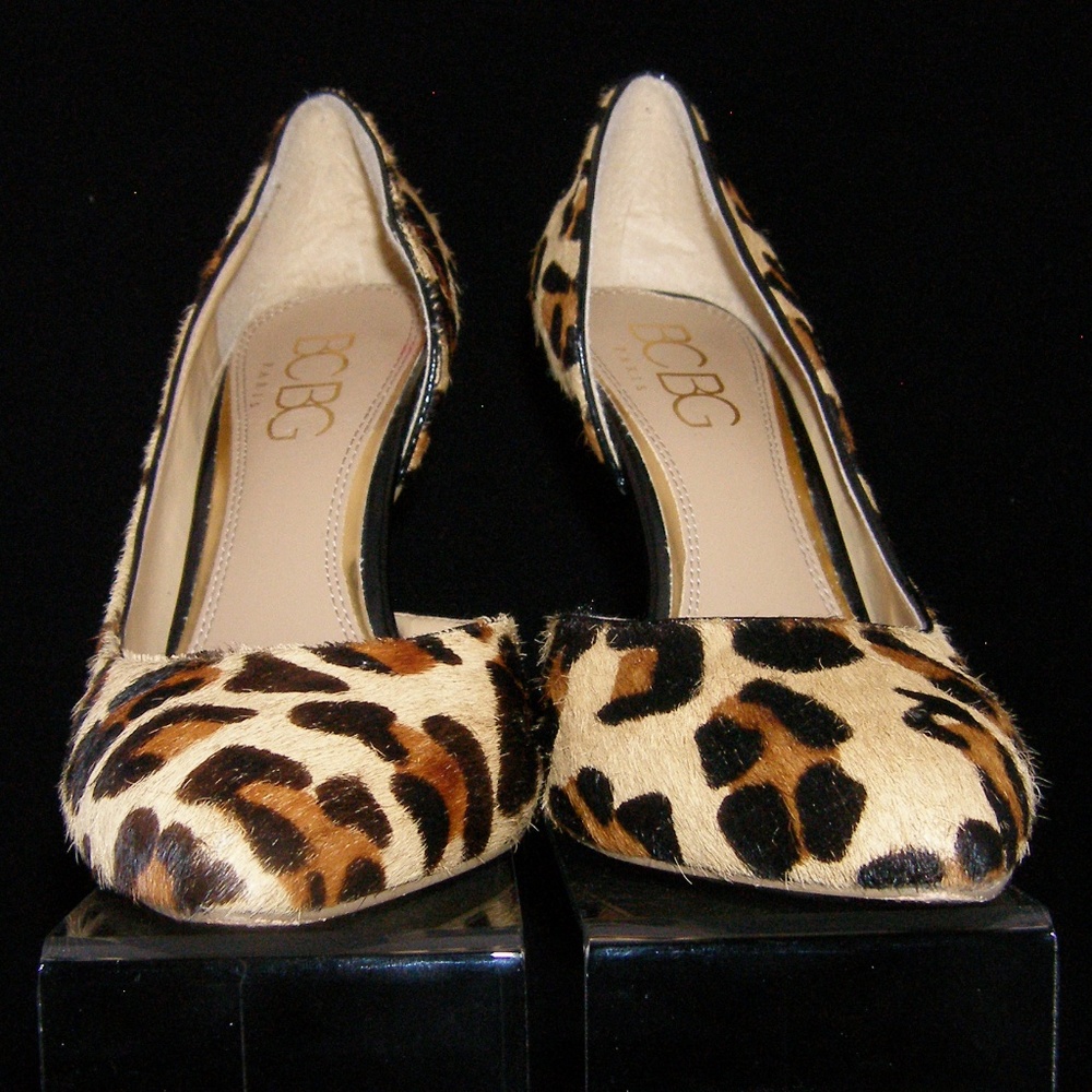 BCBG Paris Jaze pointed leopard pony hair heel 9B - Picture 5 of 8