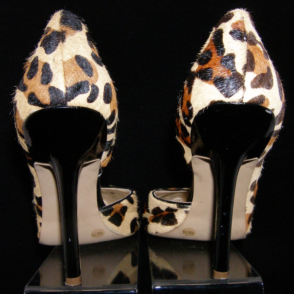 BCBG Paris Jaze pointed leopard pony hair heel 9B - Picture 8 of 8