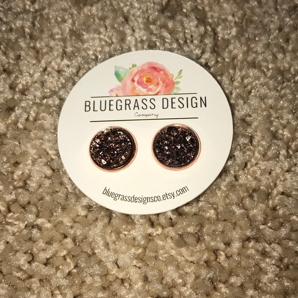 Rose Gold Studded Earrings NWOT