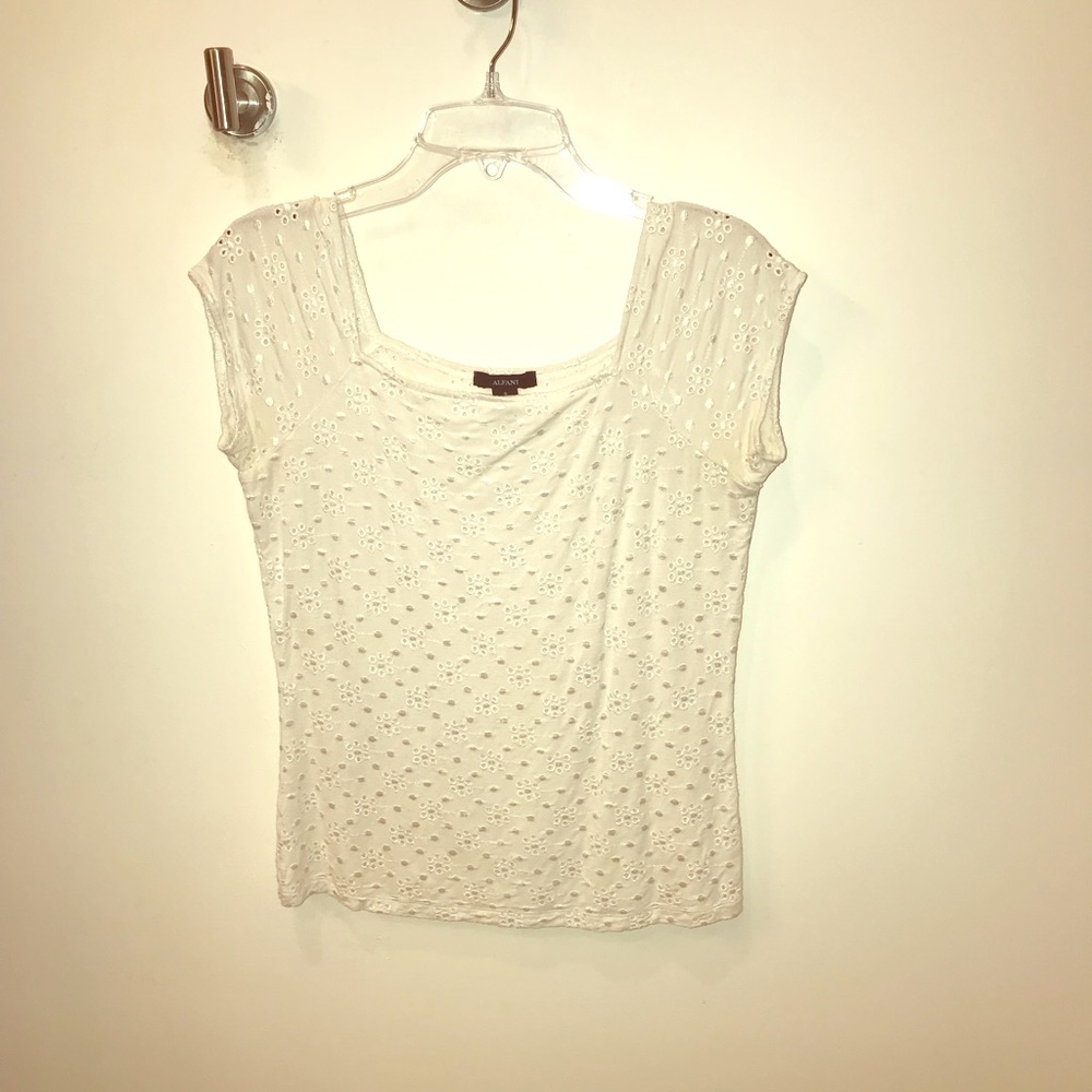 White embroidered tshirt