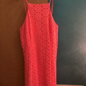 Lilly Pulitzer pink lace body con