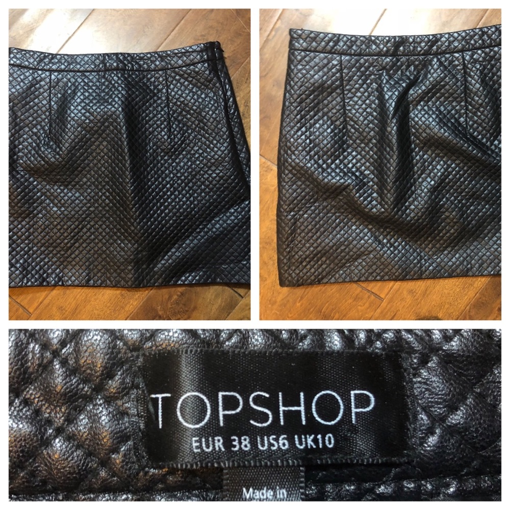 TopShop Black Quilted Mini Size EUA38/US6