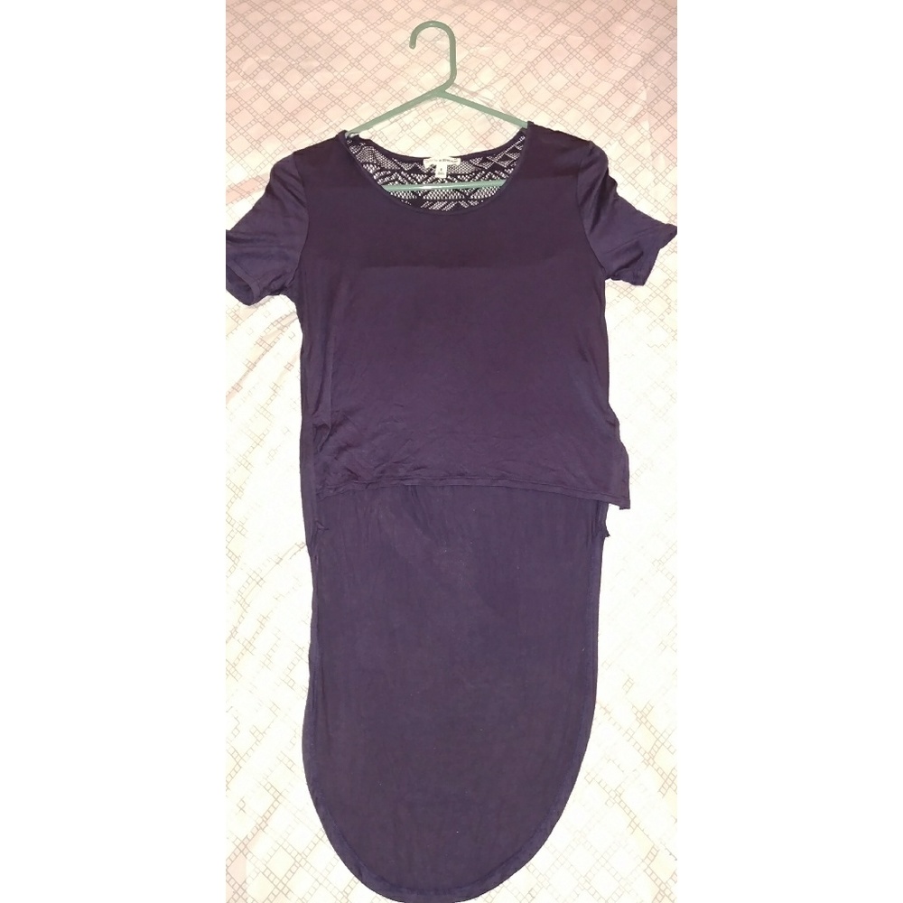 Hi-Low Navy Blue Cropped top