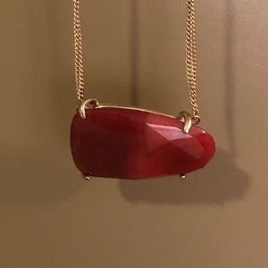 Kendra Scott Necklace - Maroon Jade/Pink