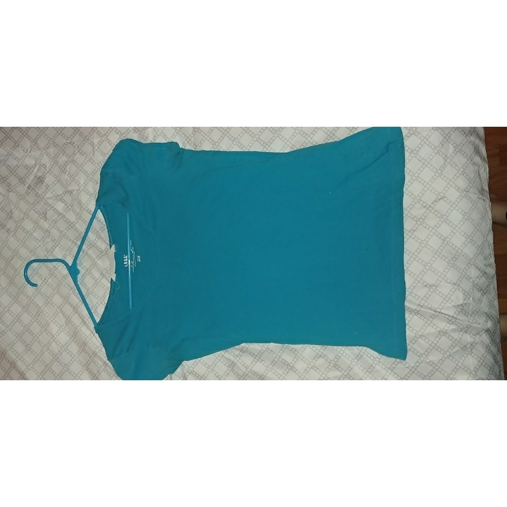 Blue Swoop Neck T-shirt