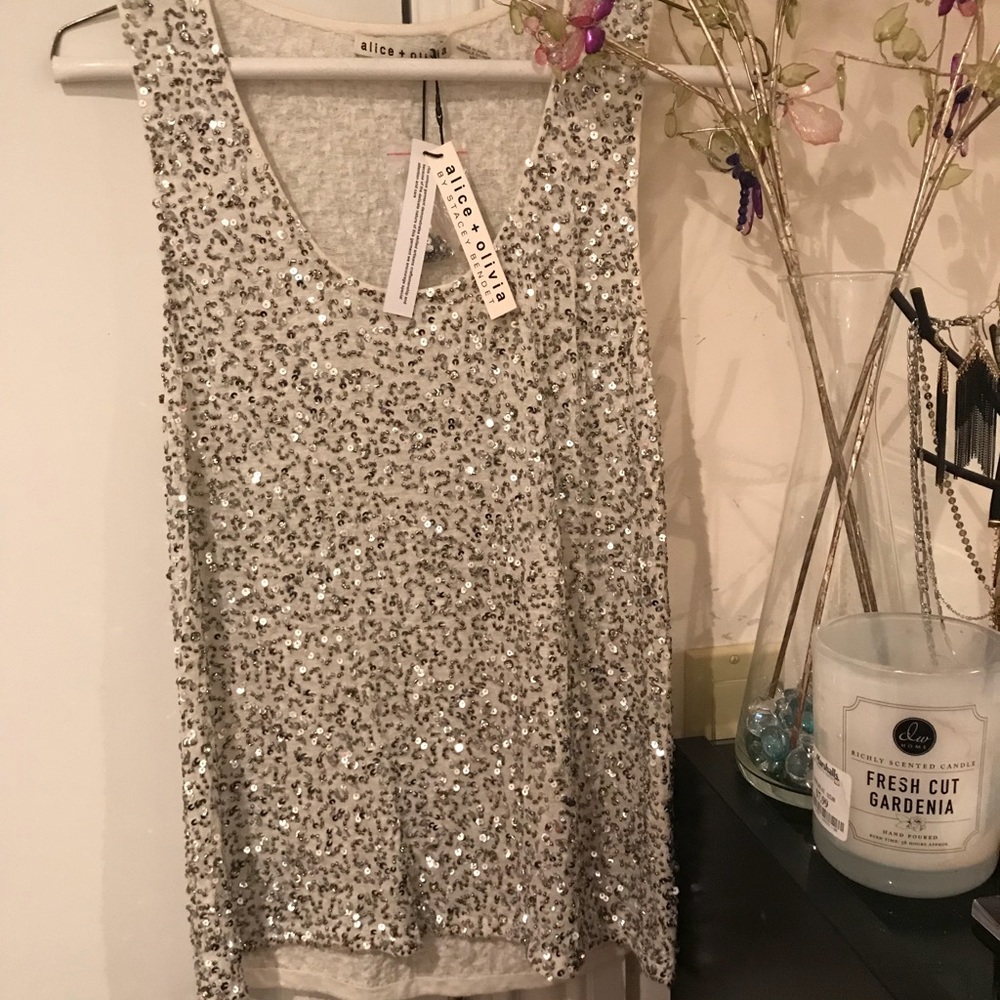 gorgeous sequined Alice & Olivia top