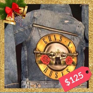 Guns n Roses distressed Big star denim jacket