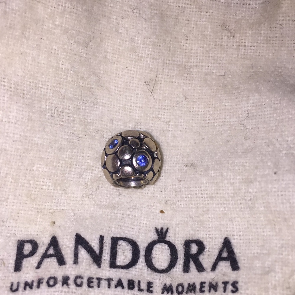 Blue gem stone pandora charm
