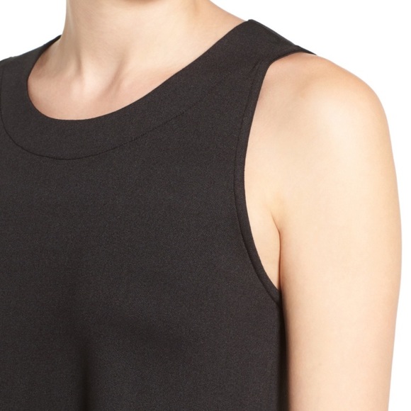 Black Asymmetric Ruffle Tank - Picture 3 of 3