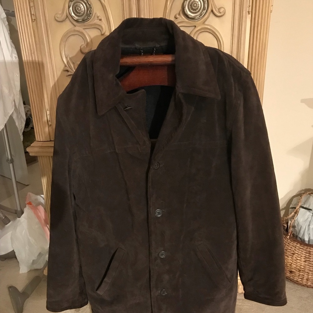 J.crew men’s suede brown leather Jacket