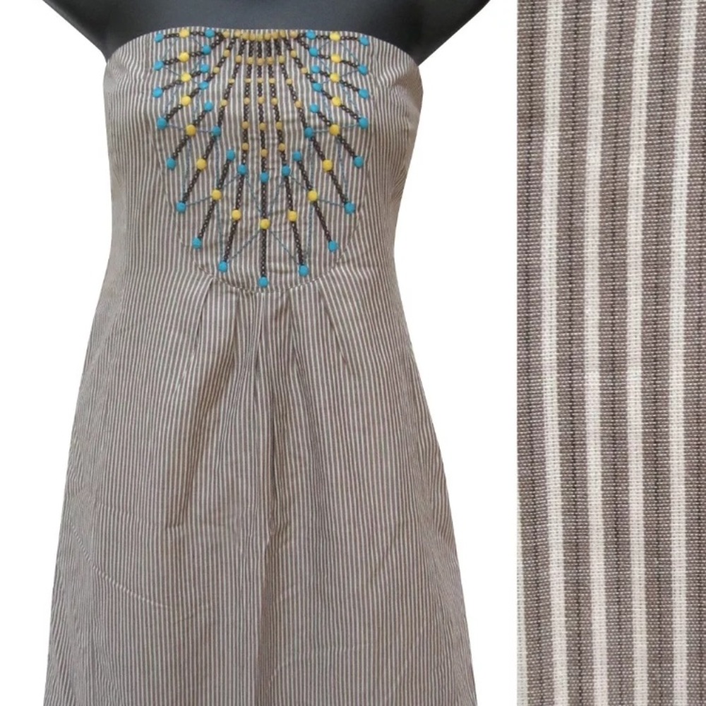ANTHROPOLOGIE MAEVE ZANZIBAR STRAPLESS DRESS