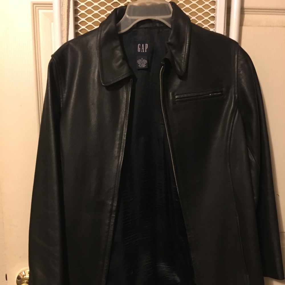 GAP leather jacket size small.