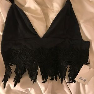 Blue Life cropped tank/bralet