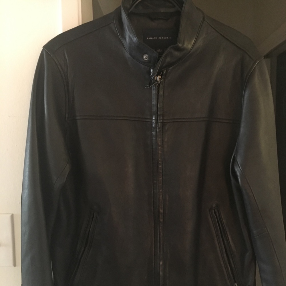 Banana republic moto leather jacket