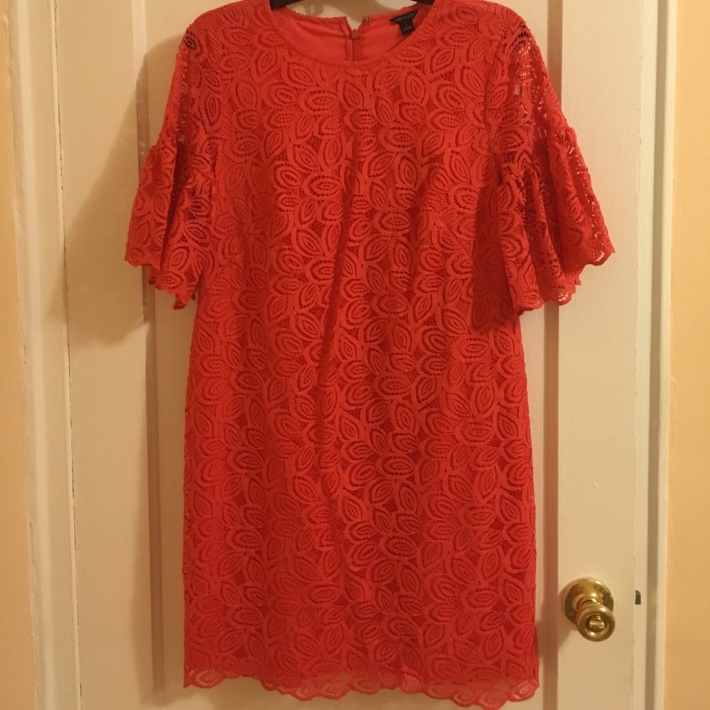 Ann Taylor pink lace dress size 8