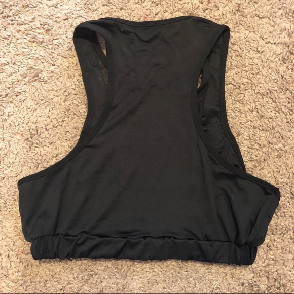 Mesh crop top sexy black festival rave halter Edc - Picture 6 of 7