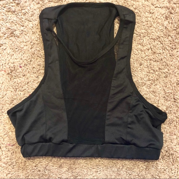 Mesh crop top sexy black festival rave halter Edc - Picture 5 of 7