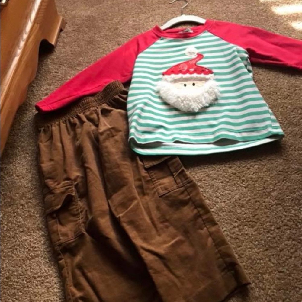 Boys n Berries santa pants set