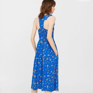 Mango midi dress honeycomb pattern