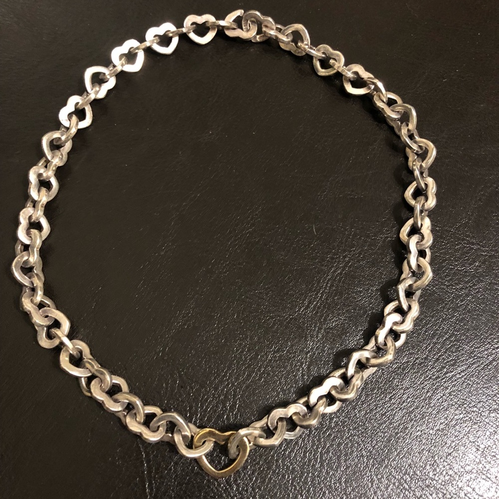Tiffany heart link necklace