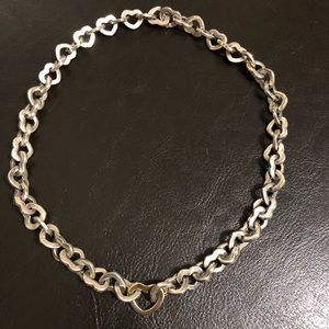 Tiffany heart link necklace
