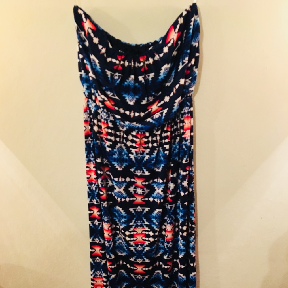 Multicolor Printed Maxi Dress