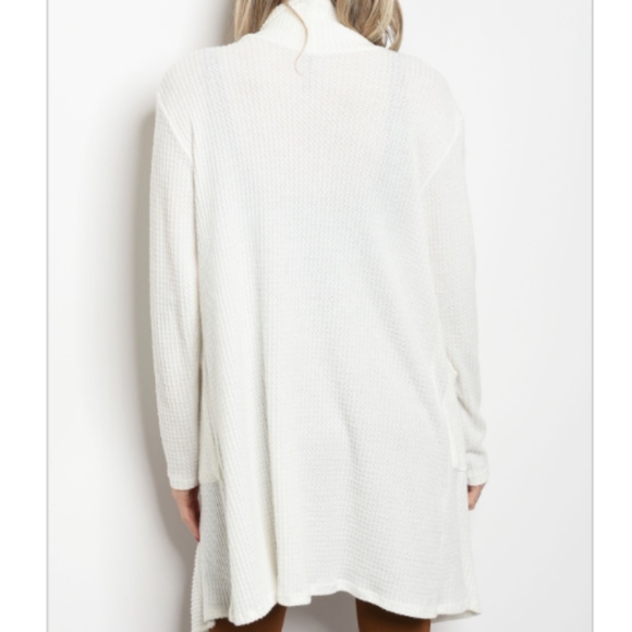 LAST 1: Soft White Open Front Cardigan - Picture 2 of 2