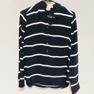 j crew silk button up blouse