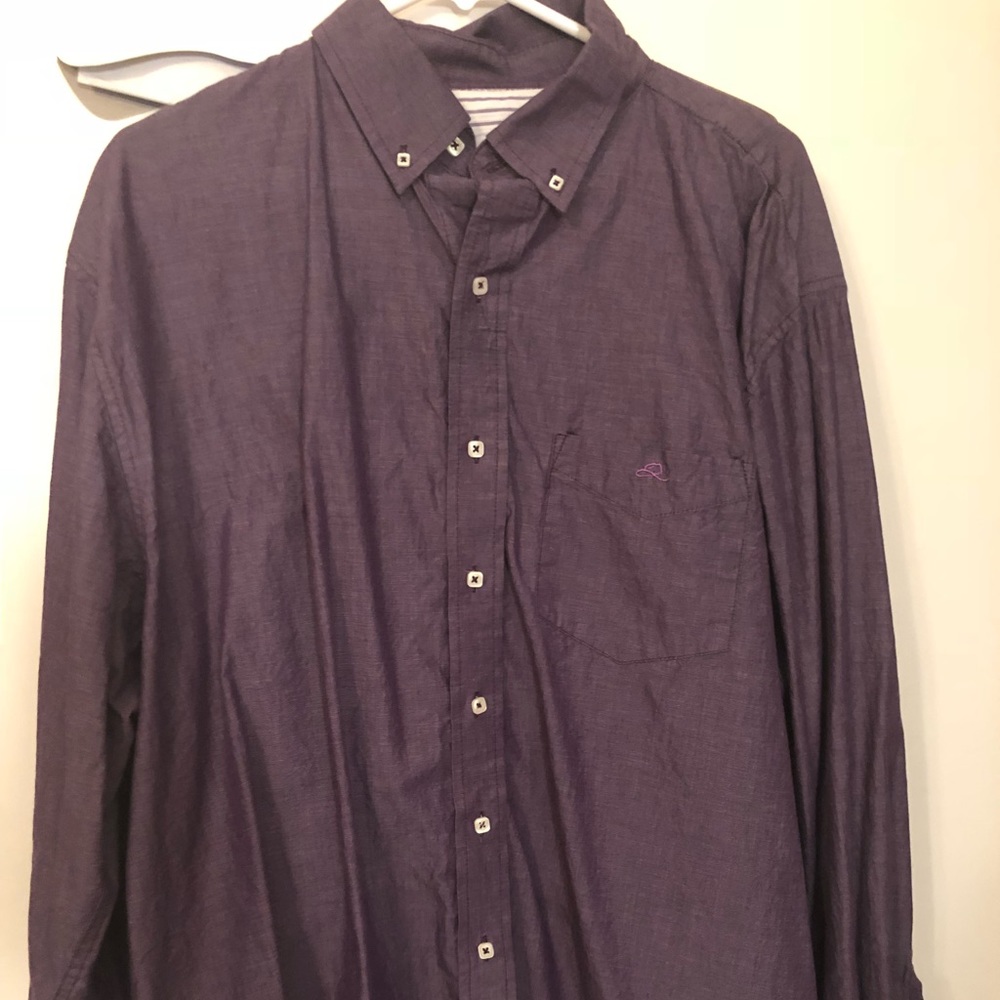 Purple long sleeve men’s button down