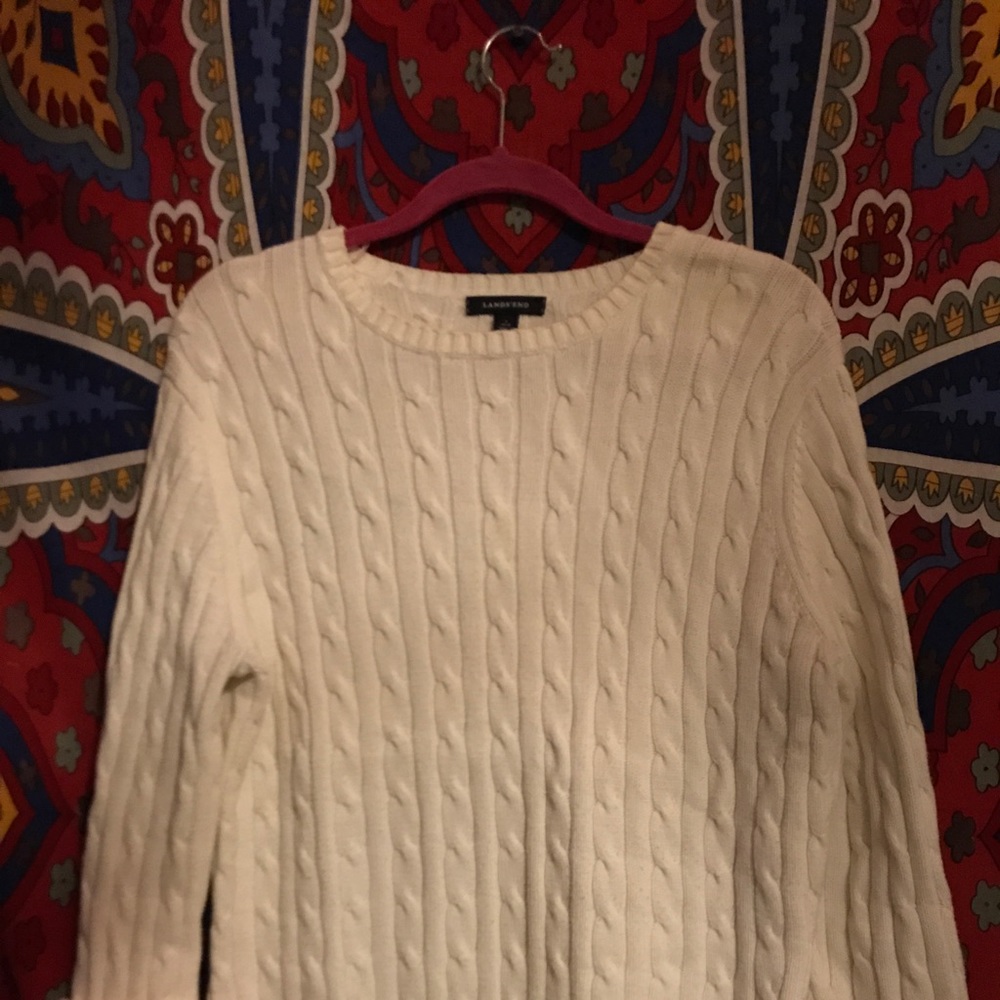 Lands’ End Cream Sweater