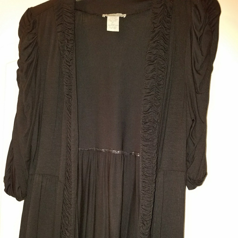 3/4 length sleeve, open front cardigan