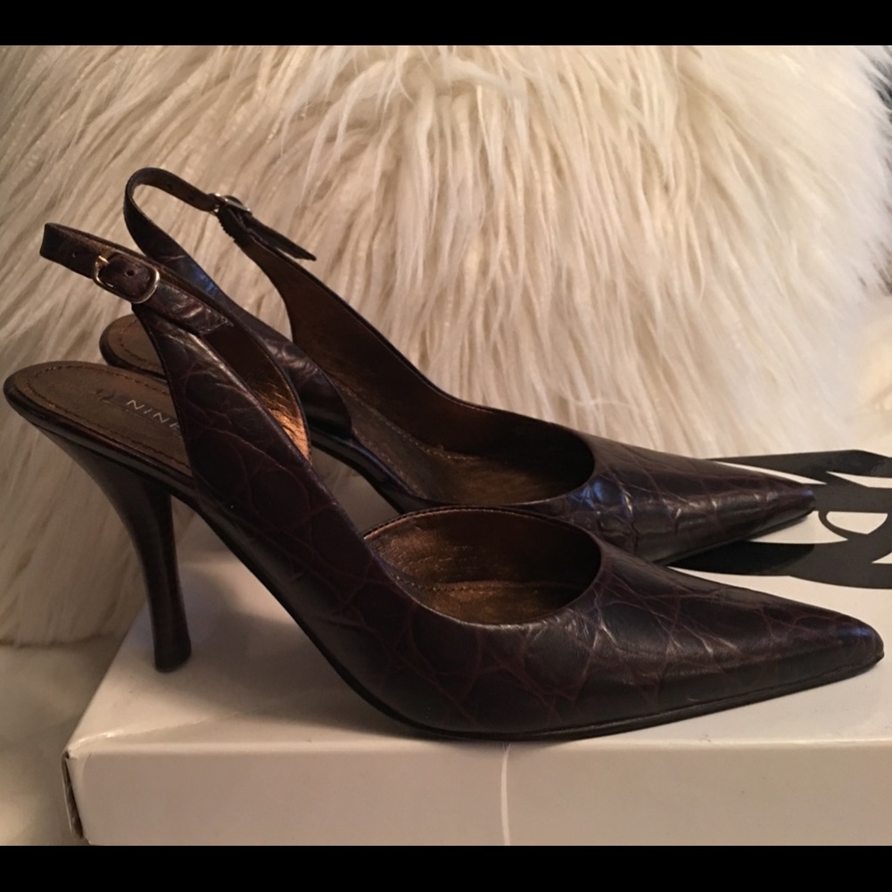 Nine West sling back heels size 8