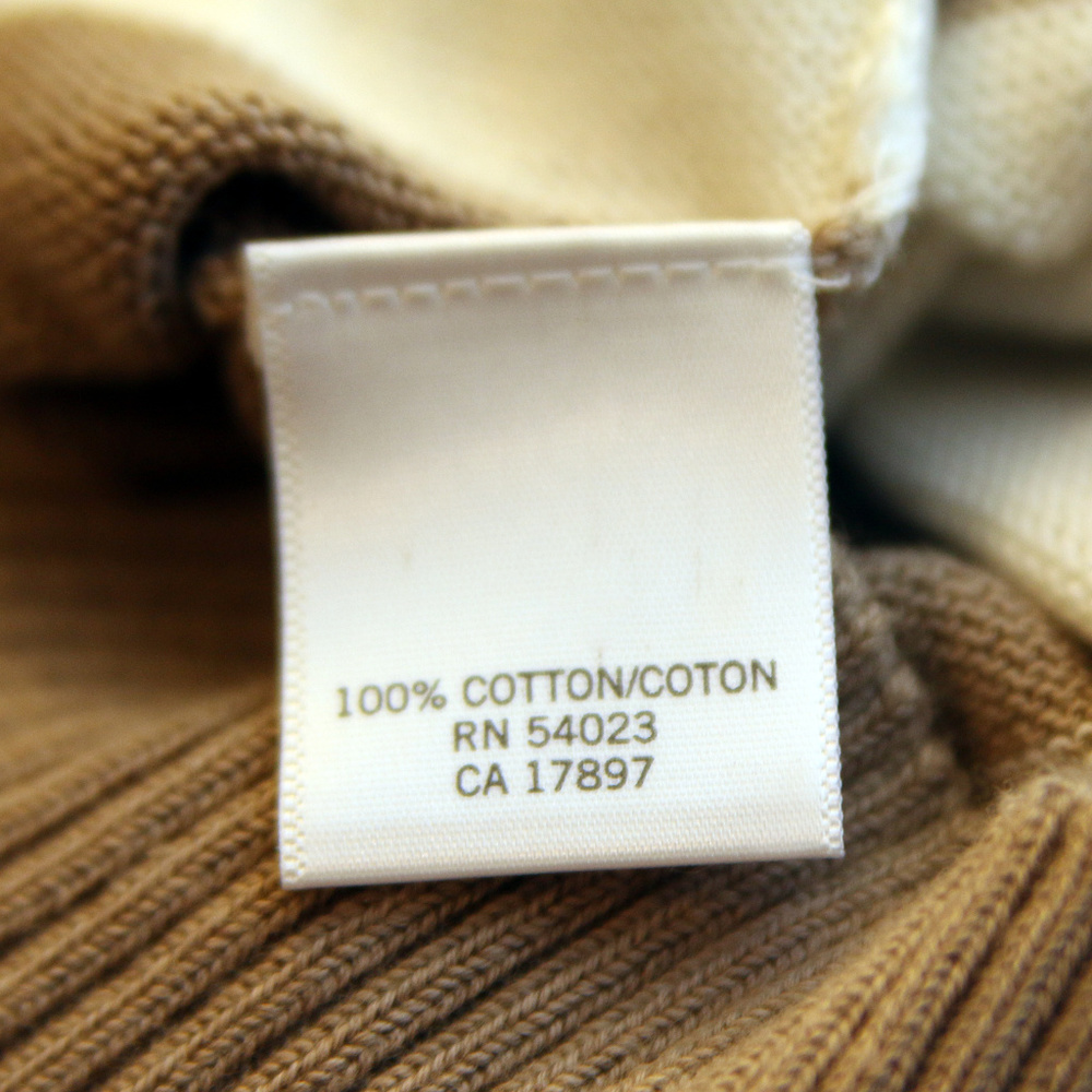 Banana Republic Striped Cotton Sweater Small Beige & Ivory - Picture 8 of 8