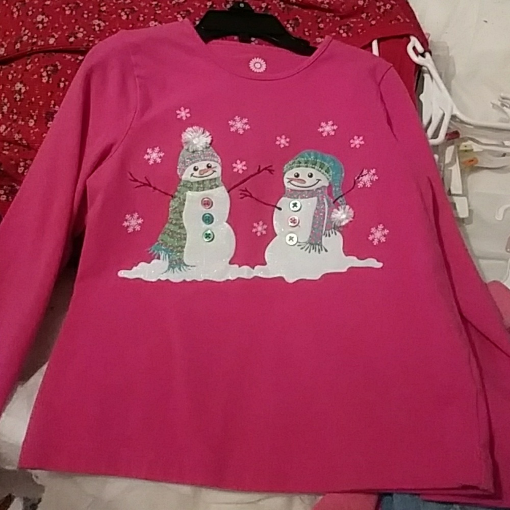 Pink snowman sweatshirt