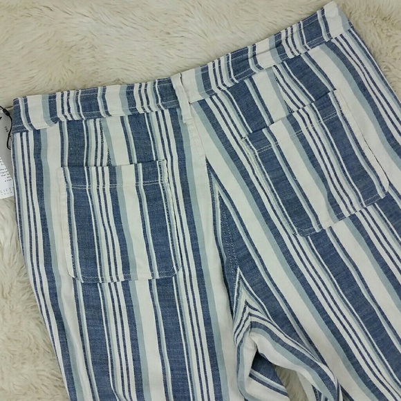 NYDJ Linen Striped Trouser Pants NWT Size 12 - Picture 6 of 8