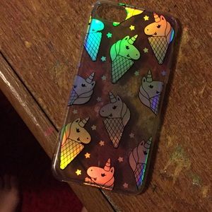 Unicorn holographic iPhone case