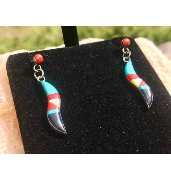 Authentic Handmade Native American Earrings - Picture 2 of 5