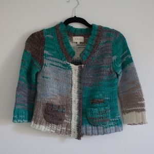 Shae Anthropologie teal cardigan
