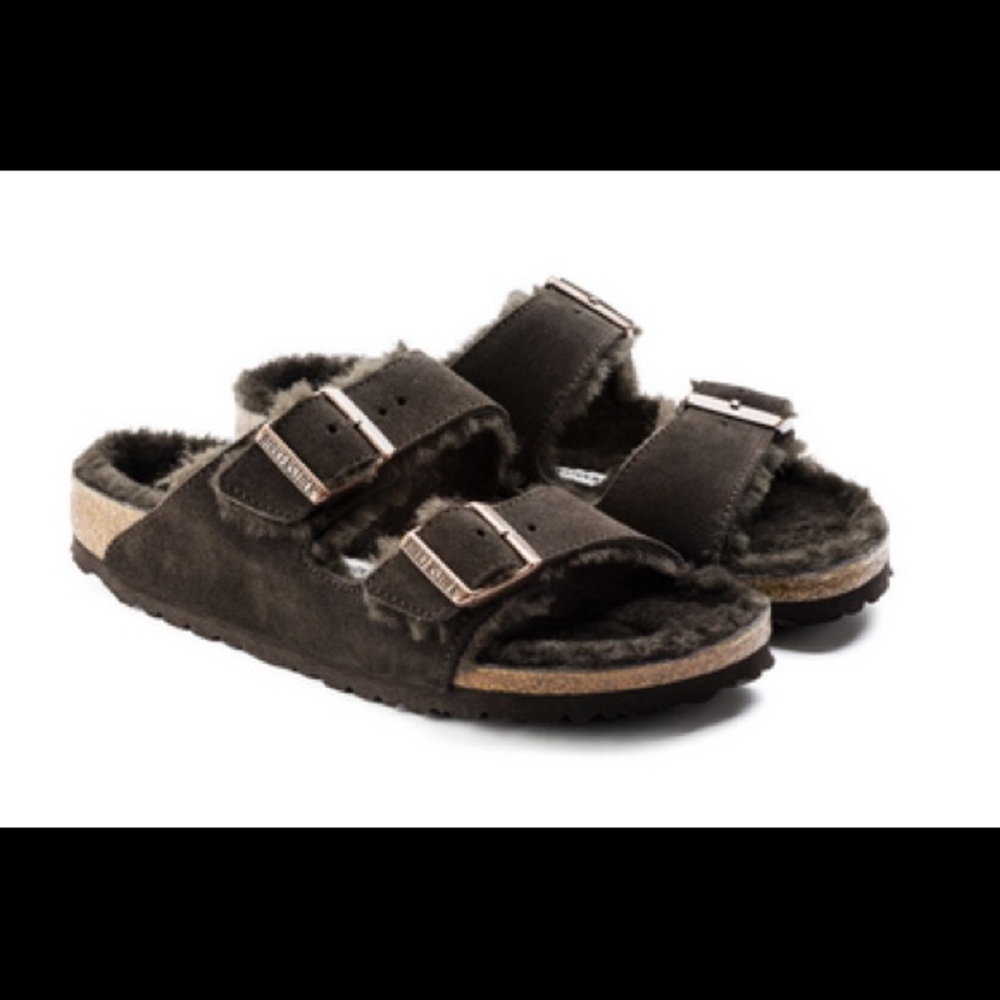 Birkenstocks lined with fur! size 38 Brand new!