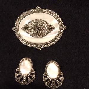 “Vintage “1928” Brooch and Earrings