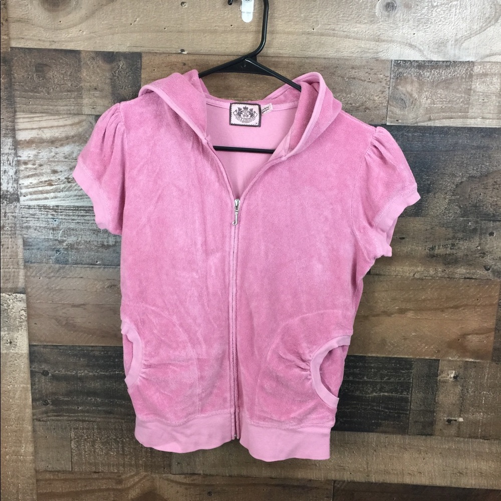 Juicy Couture Short Sleeve Terry Cloth Hoodie