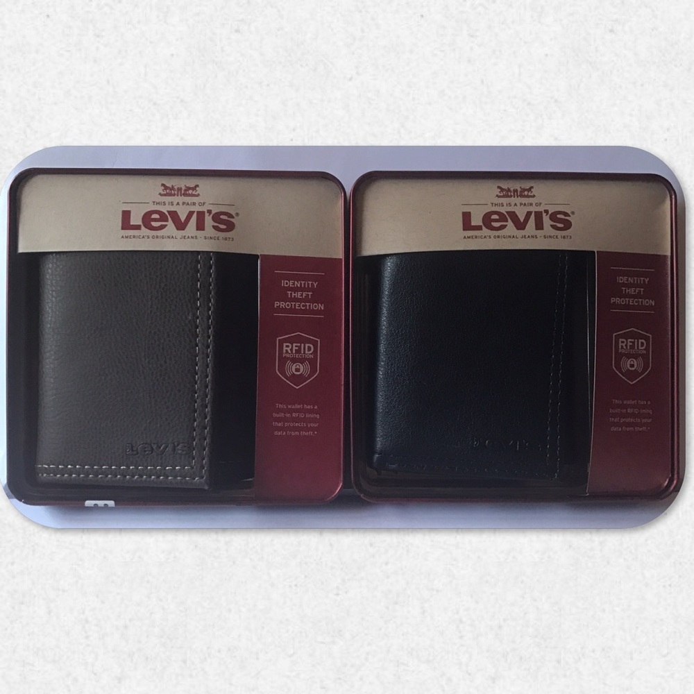 Men's Levi's RFID-Blocking Trifold Wallet (Brown) - Picture 5 of 5