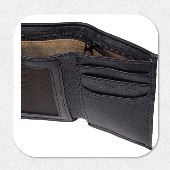 Men's Levi's RFID-Blocking Trifold Wallet (Brown) - Picture 4 of 5