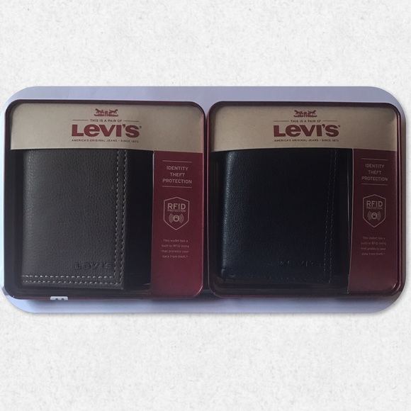 Men's Levi's RFID-Blocking Trifold Wallet (Brown) - Picture 5 of 5
