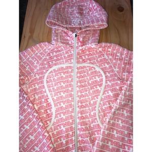 Lululemon Pink White Hoodie