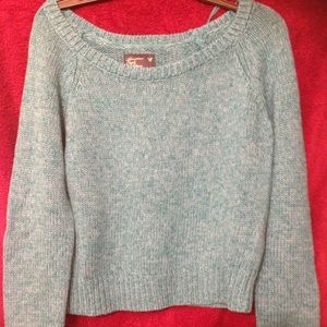 American Eagle teal with white sweater large