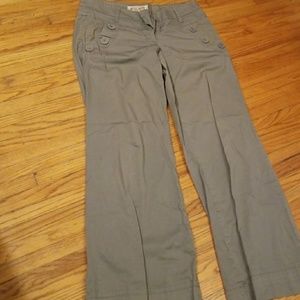 Wide Leged Flared Grey Pants