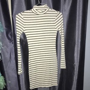 Socialite Dresses - Bodycon Black and White Striped Dress! Socialite Dresses - Bodycon Black and White Striped Dress!