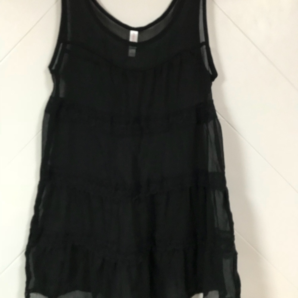 Lacey Black Blouse Tank Xhilaration